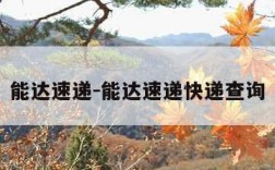 能达速递-能达速递快递查询