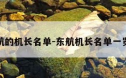 东航的机长名单-东航机长名单一览表