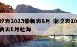 潮汐表2023最新表8月-潮汐表2023最新表8月赶海