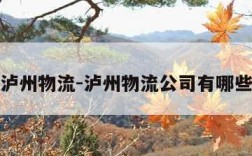 泸州物流-泸州物流公司有哪些
