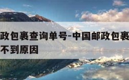 中国邮政包裹查询单号-中国邮政包裹查询单号查询不到原因