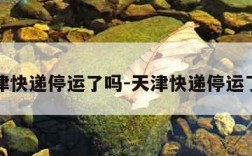 天津快递停运了吗-天津快递停运了么