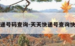 天天快递号码查询-天天快递号查询快速查询