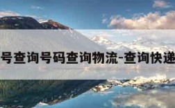 快递单号查询号码查询物流-查询快递单号码