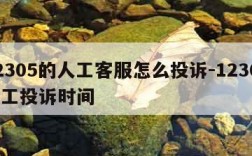 12305的人工客服怎么投诉-12305人工投诉时间