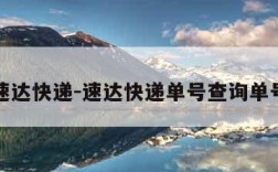 速达快递-速达快递单号查询单号