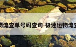 快运物流查单号码查询-极速运物流查单号