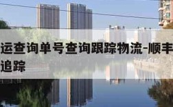 顺丰速运查询单号查询跟踪物流-顺丰速运单号查询追踪