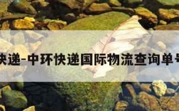 中环快递-中环快递国际物流查询单号查询
