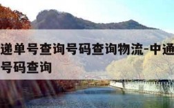 中通快递单号查询号码查询物流-中通快递单号查单号码查询