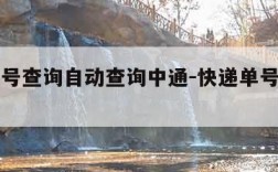 快递单号查询自动查询中通-快递单号查洵中通